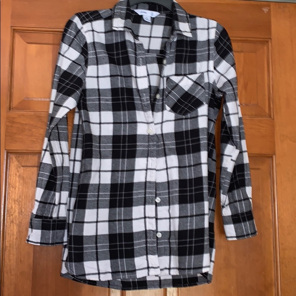 Old Navy Women’s XS The Tunic Shirt Buffalo Plaid